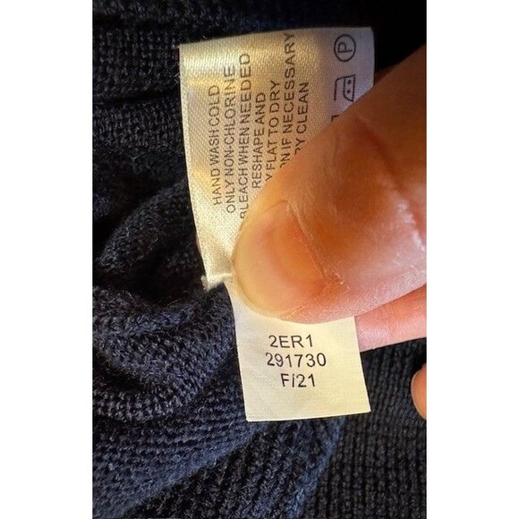 ORVIS 1/4 ZIP 100% MERINO WOOL Upton Navy Sweater Men’s Size XL Elbow Patches - Picture 9 of 13